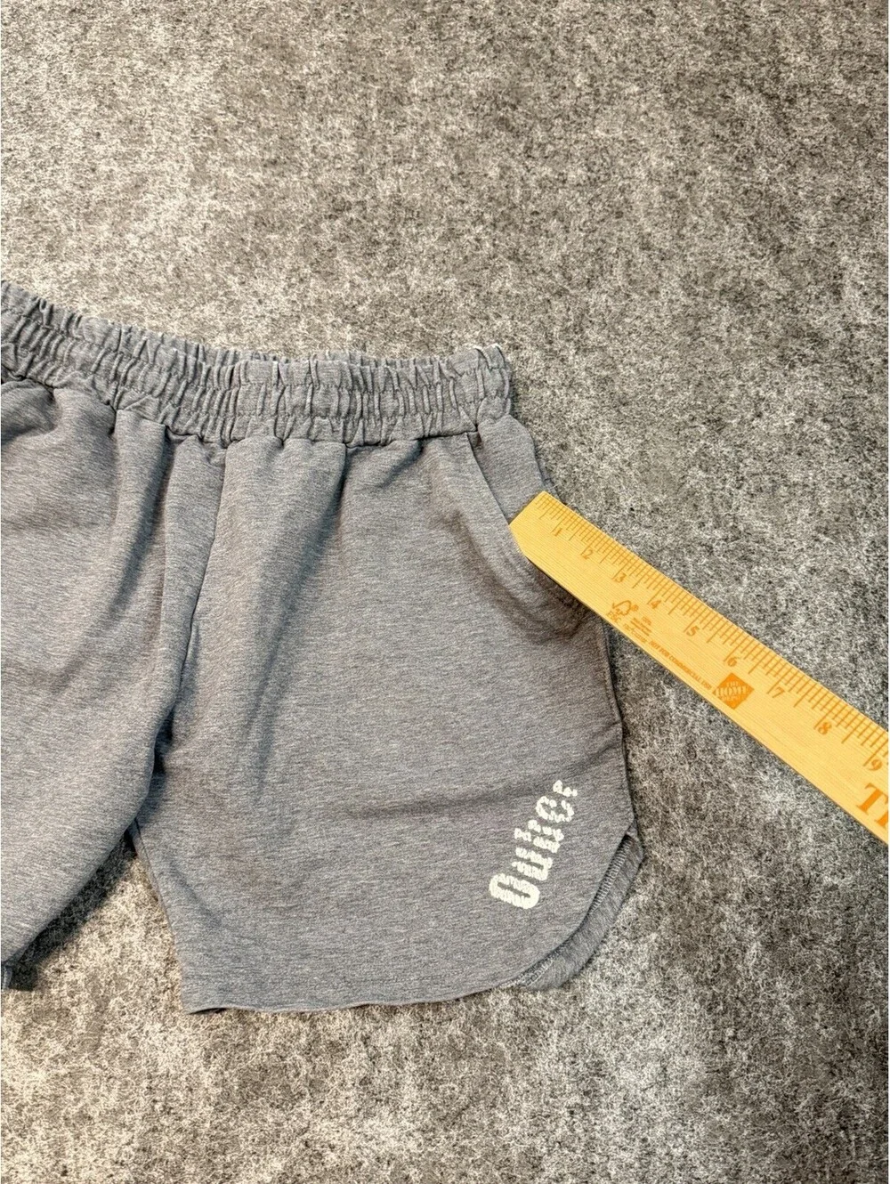 Ouber Workout Better Men’s Gray Athletic Sweat Shorts Drawstring Size Small
